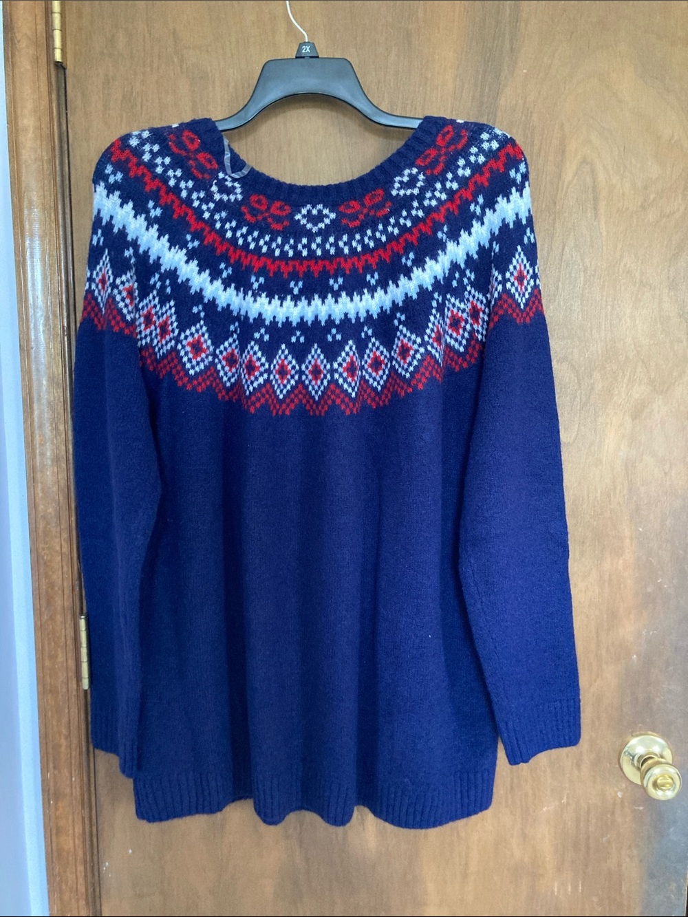Inner circle crewneck sweater with fair isle like print casual business size 2X - Picture 12 of 16